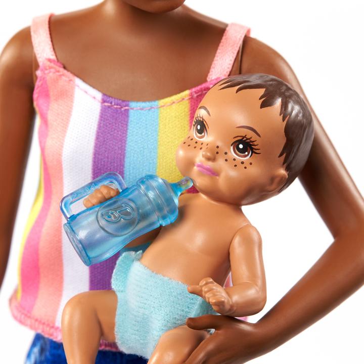 Produktbild Barbie „Skipper Babysitters Inc.” Puppe (brünett) & Baby Puppe und Zubehör