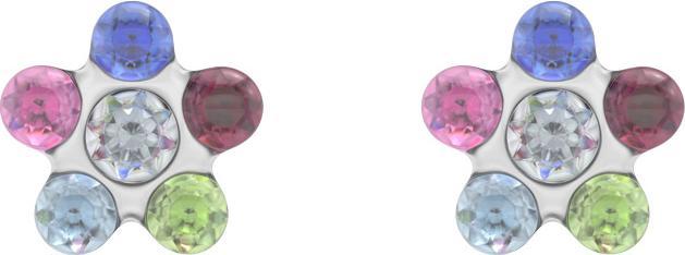 Actual product image Studex Sensitive stud earrings Daisy crystal rainbow (Stainless steel)