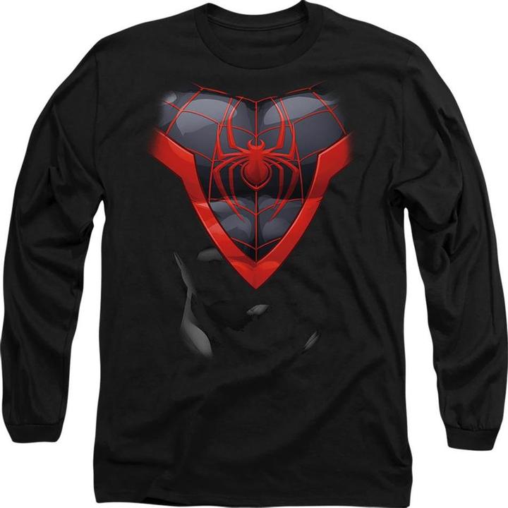 Actual product image Spiderman Unisex Adult Miles Morales Costume T-Shirt (XL)