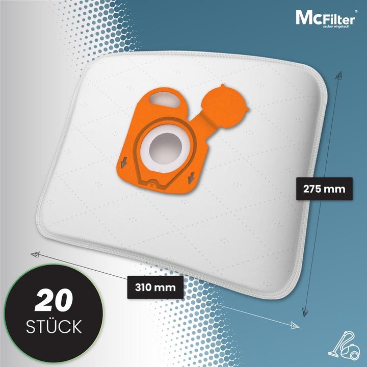 Image du produit Mc Filter 20-teiliges Staubsaugerbeutel-Set für Swirl R39 (20 x)