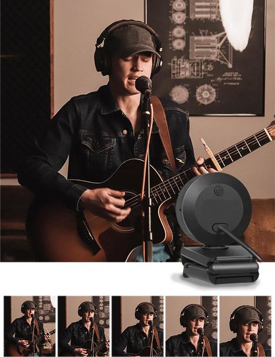 Actual product image LogiLink UA0384 Webcam LL1 Stream, USB 2.0, HD 1920x1080, 76 degree, black (2.10 Mpx)