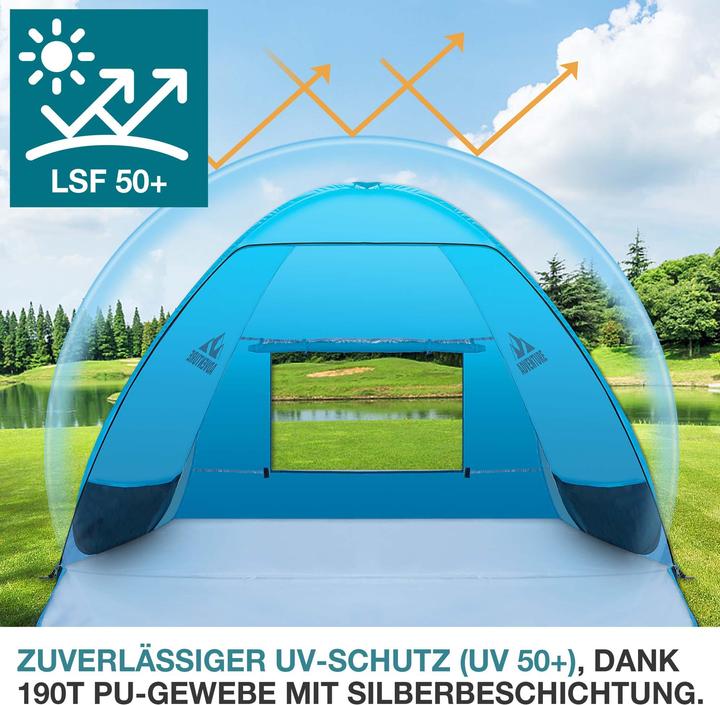 Image du produit Jamb Pop-Up Strandmuschel (Tente de plage, 3 kg, 3 personnes)
