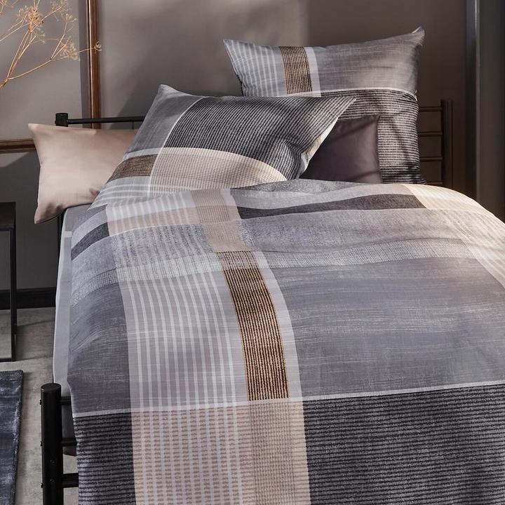 Produktbild Kaeppel Mako-Satin Bettwäsche Holiday schwarz (Bettwäsche Set, 160x210 cm + 65x100 cm)
