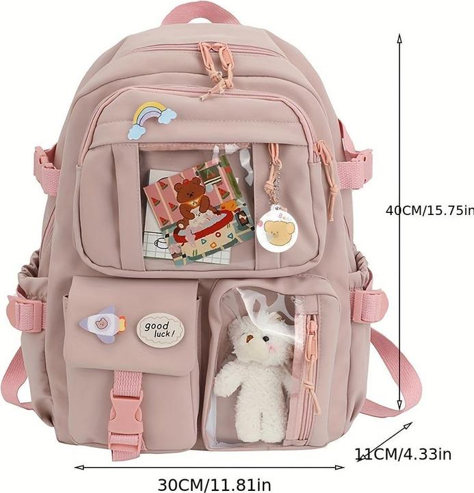 Produktbild Only-Bags.Store Travel Backpack Multi-Pocket Waterproof College School Bag Transparent Bag