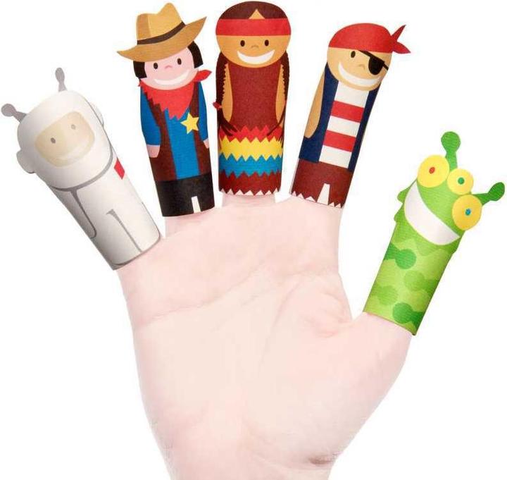 Immagine prodotto Pukaca Set di marionette da dito in carta. 8 eroi (8 x)