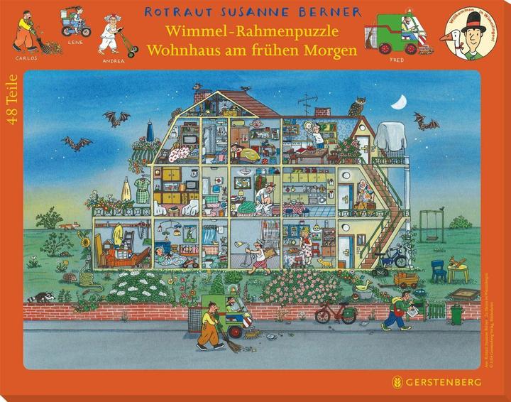 Actual product image Wimmel Frame Puzzle At Home in Wimmlingen Motif Dawn (48 pieces)
