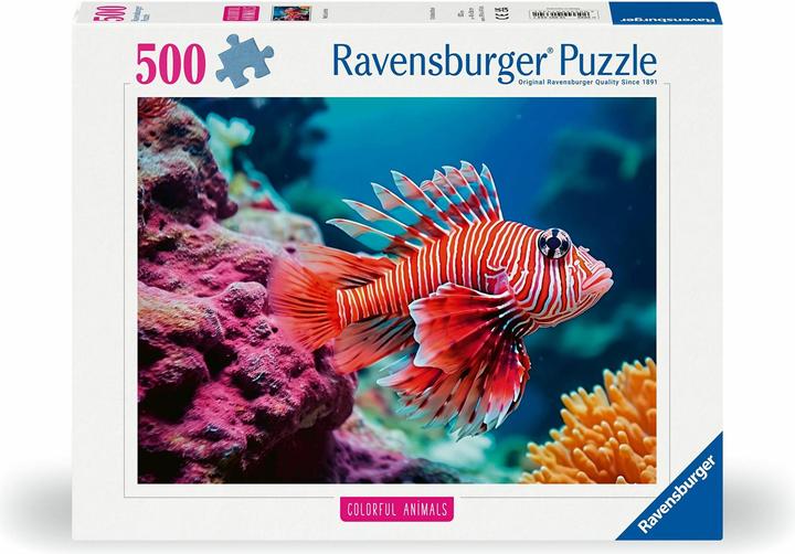 Image du produit Ravensburger Puzzle 12001334, Colorful Animals - Poisson lion - 500 pièces Puzzle pour adultes (500 pièces)