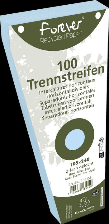 Produktbild Exacompta Trennstreifen Forever 10.5 x 24 cm, Trapez, 100 Stk. - hellblau