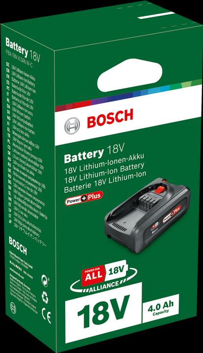 Actual product image Bosch Home & Garden Battery pack PBA 18V PowerPlus (1x4.0Ah) (18 V)