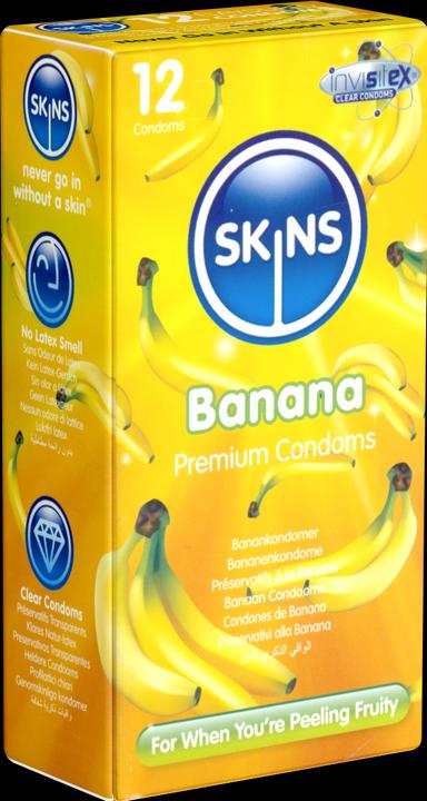 Actual product image Skins Bangin' Banana" 12 condoms with fine banana aroma - without latex smell (12 pcs.)