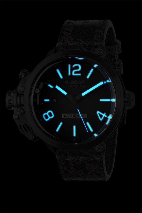Actual product image U-Boat 8806 Capsule 50 mm PVD BK BL automatic men's watch 10ATM (Sports watch)