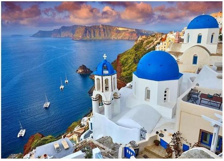 Produktbild Enjoy Puzzle ENJOY-1086 - Blick auf Santorin mit Booten, Griechenland, Puzzle, 1000 Teile (1000 Teile)