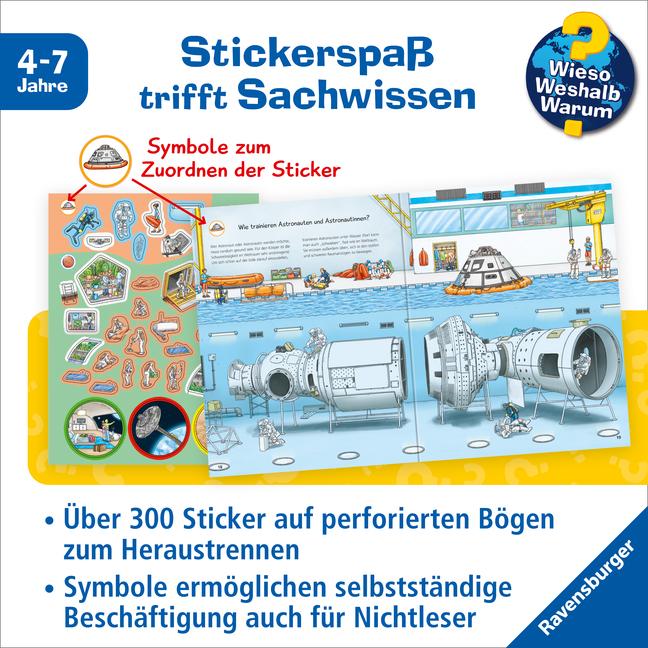 Immagine prodotto Ravensburger Perché? Perché? Perché? Libro di adesivi: spazio