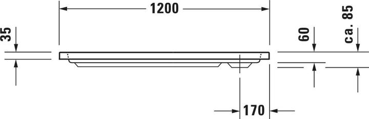 Immagine prodotto Duravit Piatto doccia rettangolare D-CODE con antiscivolo, bianco 1200x700x85mm