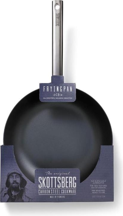 Produktbild Skottsberg Pfanne Carbonstahl, 28 cm Durchmesser, Edelstahlgriff (28 cm, Bratpfanne, Carbonstahl)
