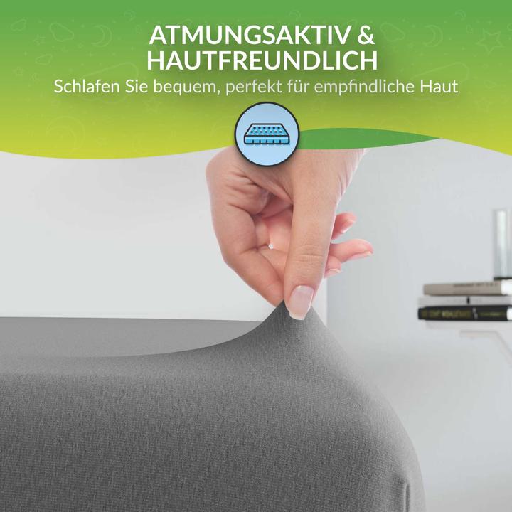 Produktbild Etérea Microfaser Jersey Spannbettlaken (180 x 200 cm, 200 x 200 cm)