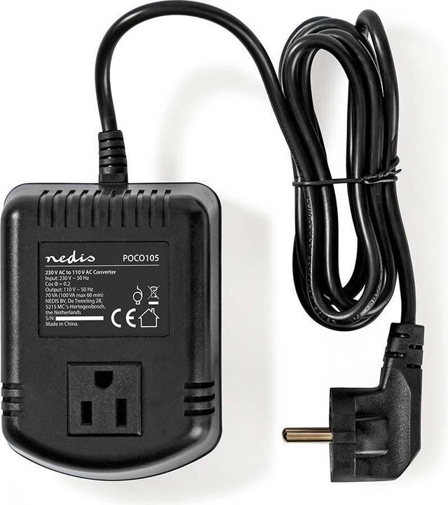 Produktbild Nedis Stromwandler Umrichter - Netzstromversorgung - 230 VAC 50 Hz - Ausgangsspannung: 110 VAC - 1