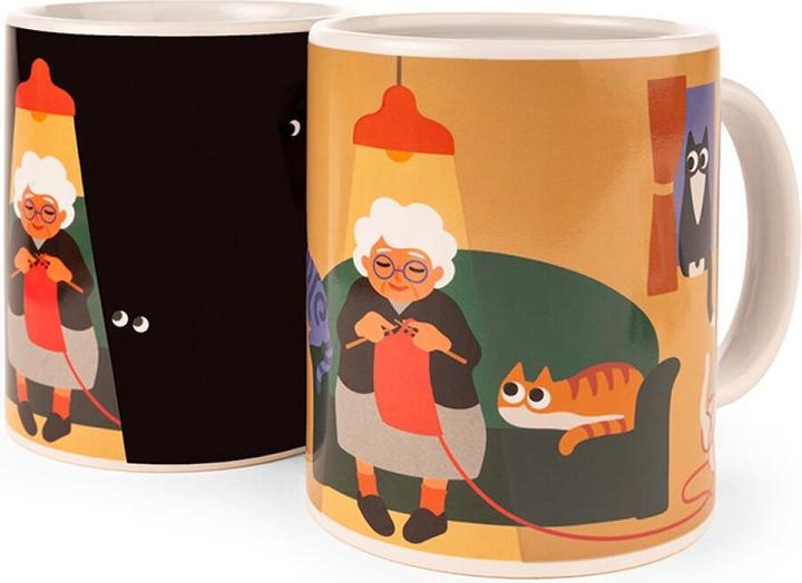 Actual product image Kikkerland Cat Lady Morph Mug (325 ml, 1 x)