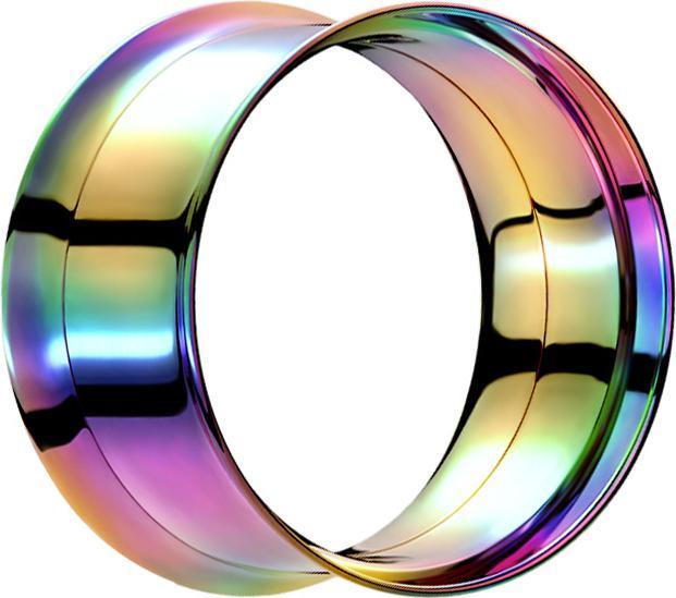 Image du produit Star Piercing Flared Tunnel coloré avec vis de serrage (Acier chirurgical 316L)