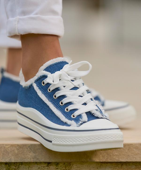 Produktbild Joe Browns Frayed Denim Chunky Platform Low-Top Trainers (39)