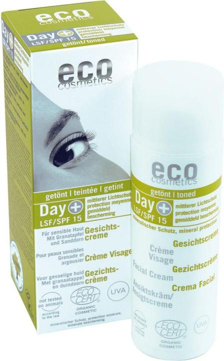 Produktbild Eco Cosmetics Sonnencrème fürs Gesicht getönt LSF 15, 50 ml (Sonnencreme Gesicht, SPF 15, 50 ml)
