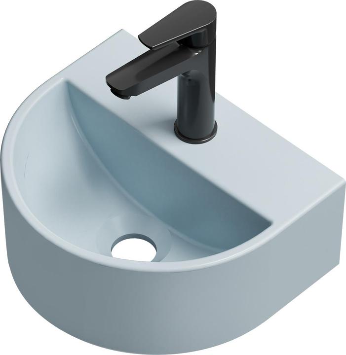 Produktbild Emke Badezimmerwaschbecken 303 x 255 x 120 mm, U-förmig, Mini, Wandmontage, Matt Hellgrau-Blau (255 mm, 303 mm)