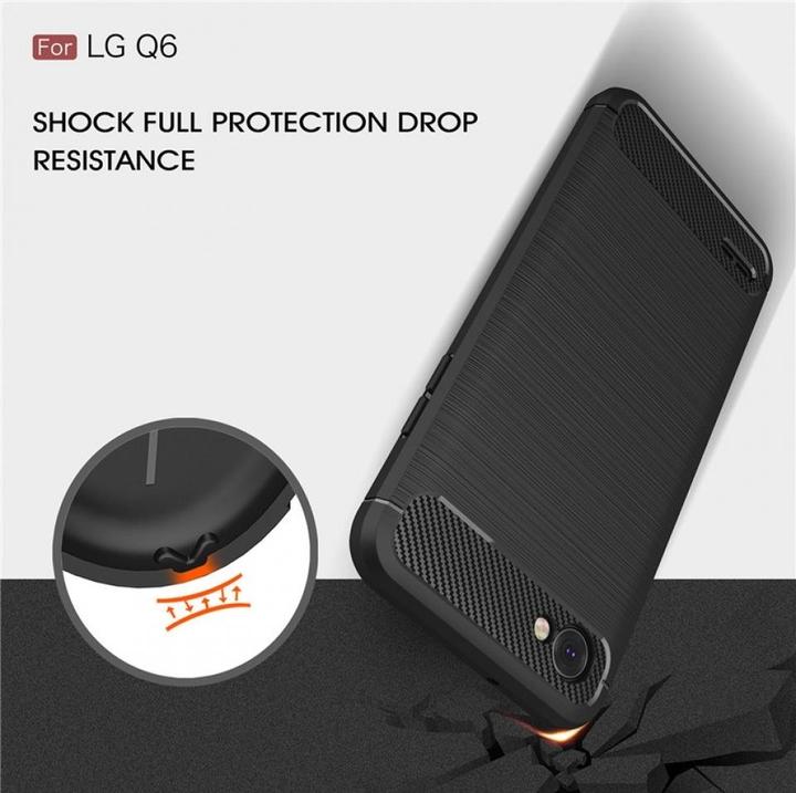 Produktbild Screenguard LG Q6 Hülle Carbon Brushed Soft TPU (LG Q6)
