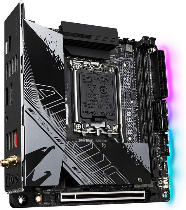 Immagine prodotto Gigabyte MB GBT Intel 1700 B760I AORUS PRO DDR4 (LGA 1700, Intel B760 Express, Mini-ITX)
