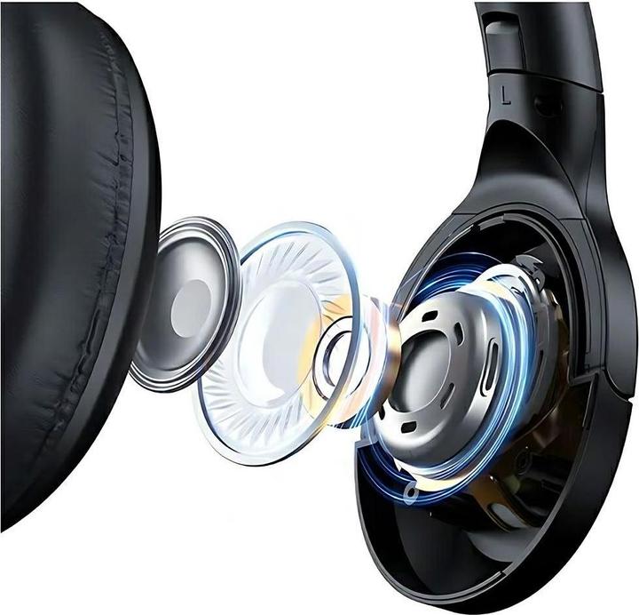 Produktbild Usams Słuchawki nauszne Bluetooth 5.3 US-YH Series czarny/black TDLYEJYS01 (USAMS-YH21) (ANC, 70 h, Kabelgebunden)