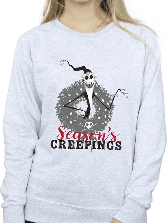 Actual product image Disney Womens/Ladies The Nightmare Before Christmas Seasons Creepings Wreath Sweatshirt (XL)