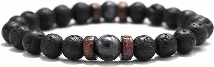 Immagine prodotto Cbx Bracciale elastico con perline Lava Rock