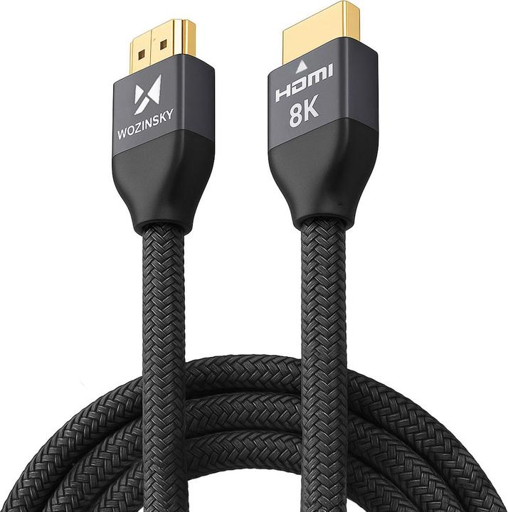 Actual product image Wozinsky cable HDMI 2.1 8K 60 Hz 48 Gbps / 4K 120 Hz / 2K 144 Hz 3 m silver (WHDMI-30) (3 m, HDMI)