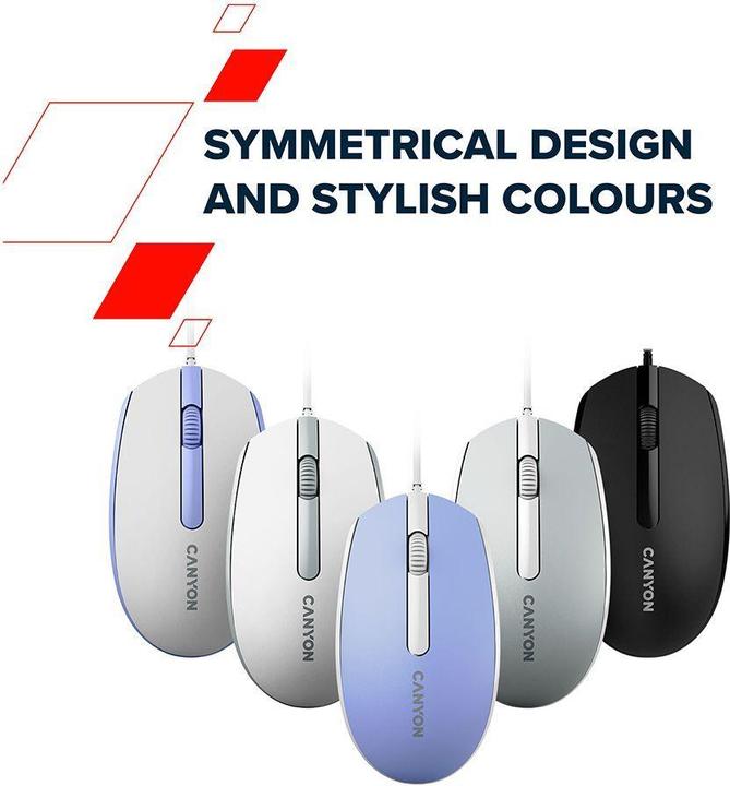 Immagine prodotto Canyon Computer mouse mouse M-10 Wired Dark grey (Senza fili)