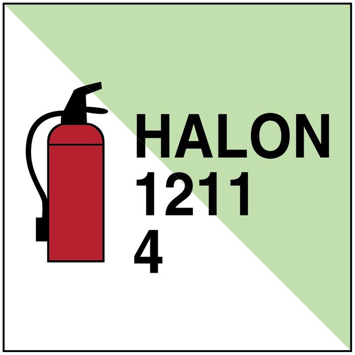 Produktbild Brady Tragbarer Feuerlöscher Halon 1211/4 – IMO (B)