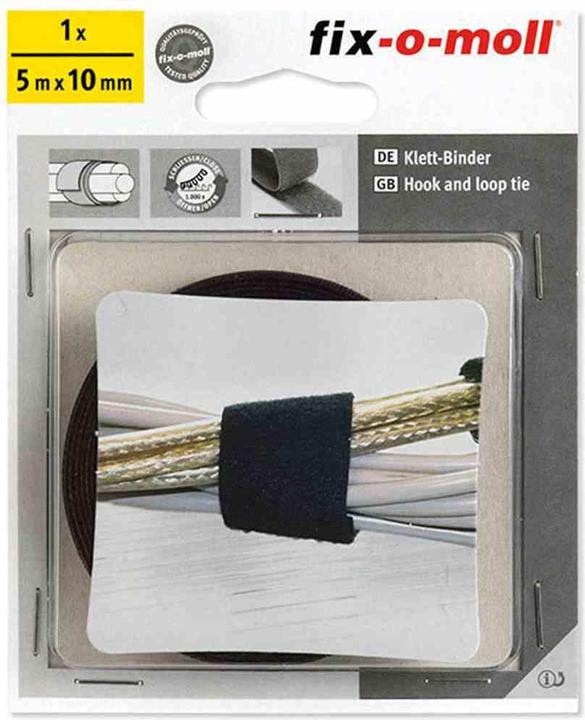 Productafbeelding Fix-o-moll Ritterrath klittenband binder technic zwart 5m 10mm, 3563006 (113 mm)