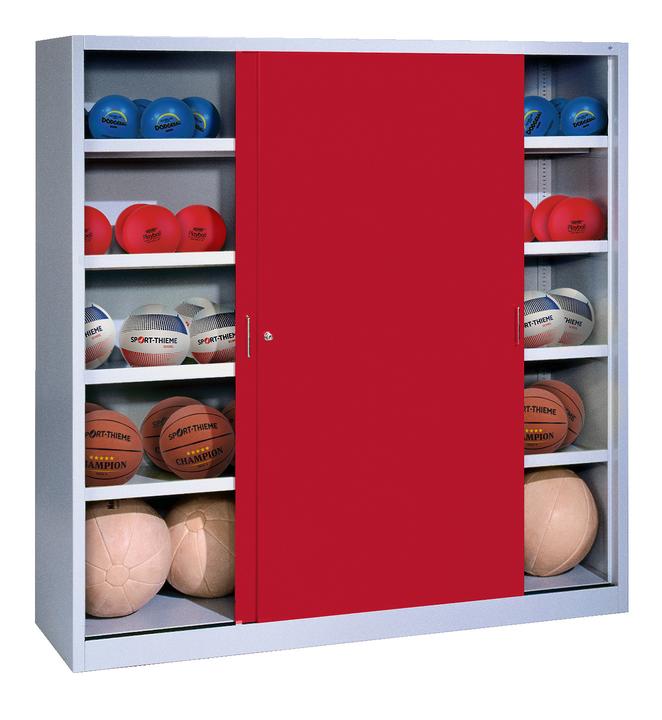 Produktbild C+P Ballschrank (HxBxT: 195x120x50 cm, mit Vollblech-Schiebetüren, Typ 4)