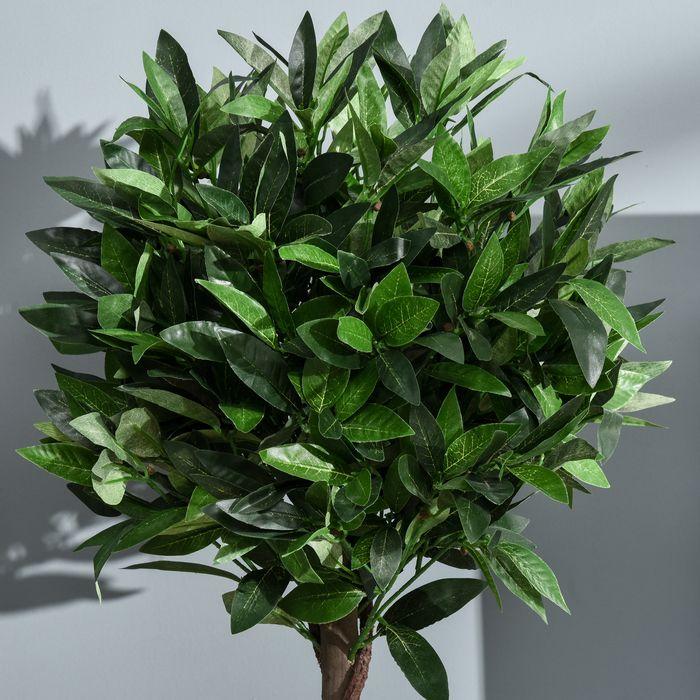 Produktbild Swisshandel24 2er-Set Künstlicher Lorbeerbaum 120cm Kunstpflanzen im Zementtopf, Zimmerpflanze (120 cm)