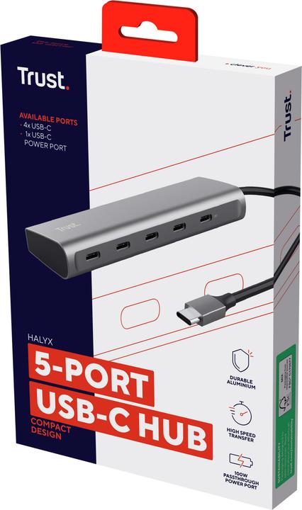 Image du produit Trust Halyx (USB-C, 5 Ports)