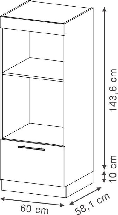 Produktbild Vicco Mikrowellenschrank Fame-Line (60 x 58 x 153.5 cm)
