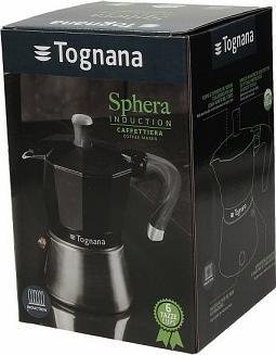Image du produit Tognana Porcellane WS43003SPHA, Pot à moka, 0,18 l, Noir, Argent, Aluminium, 3 tasses, Sphera (3 T.)