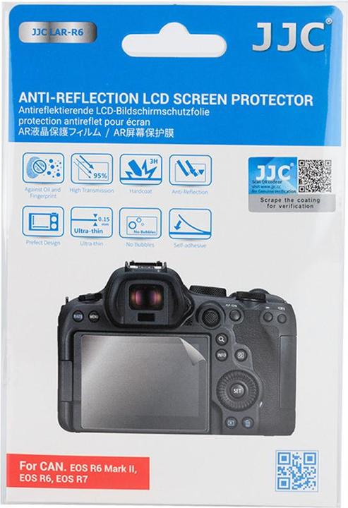 JJC LAR R6 Anti Reflection LCD Screen Protector (Canon EOS R6 Mark II, Canon EOS R6, Canon EOS R7) (Screen protector)