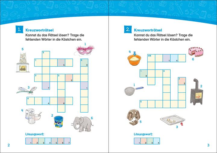 Actual product image Leselöwen Kreuzworträtsel für Leseprofis - 2. Klasse (Sonnengelb) (German, Katrin Merle, Loewe learning and puzzles, 2022)