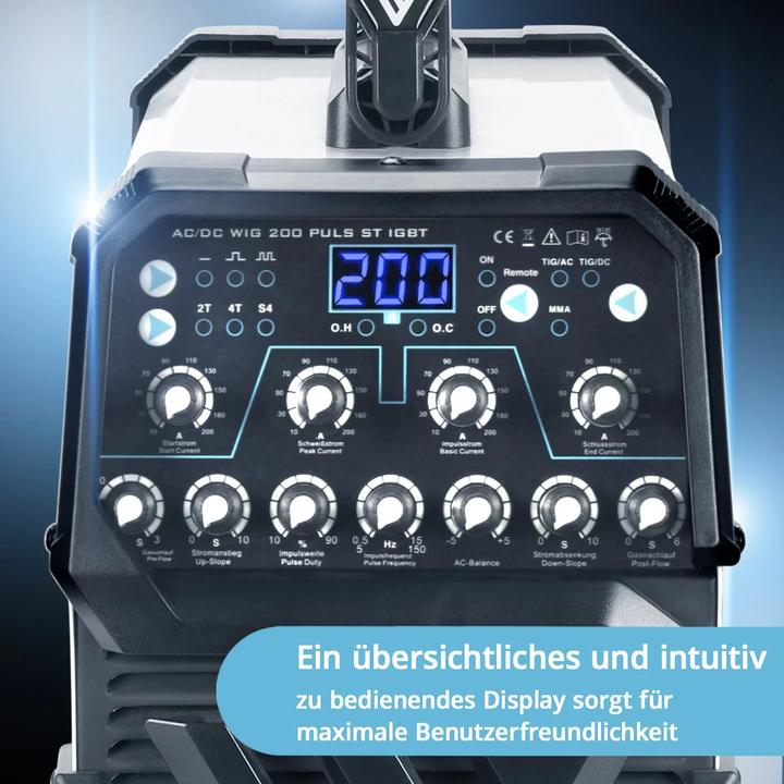 Produktbild Stahlwerk Schweissgerät AC/DC WIG 200 Puls ST IGBT Vollausstattung