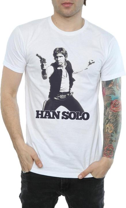 Actual product image Star Wars Mens Han Solo Retro Photo T-Shirt (S)