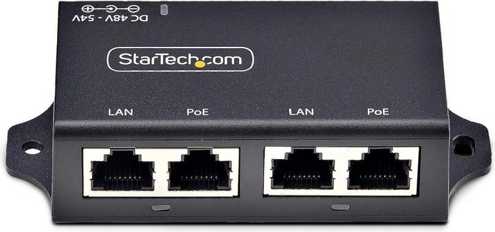 Produktbild StarTech Switch Acc 2-Port Gigabit PoE Injector (802.3at (PoE+), 802.3af (PoE), 30 W)