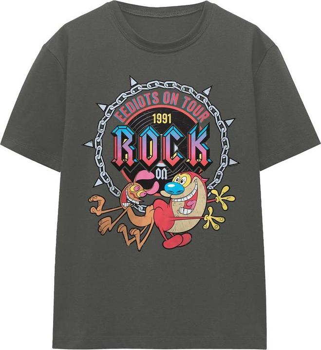 Actual product image Ren & Stimpy Unisex Adult Eediots On Tour T-Shirt (S)