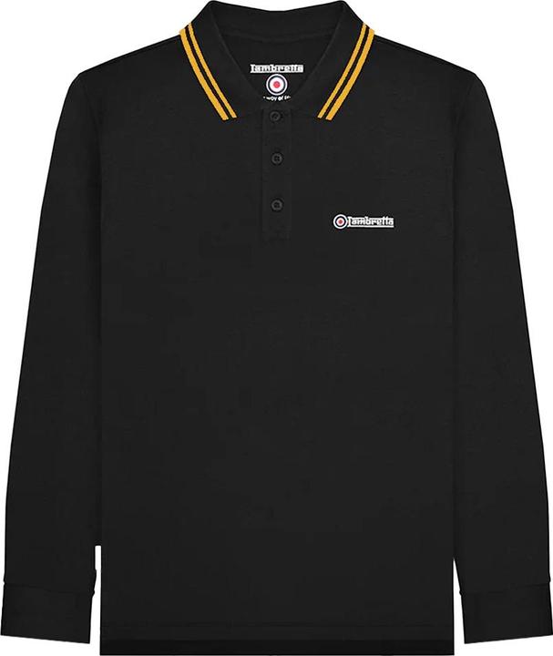 Lambretta Poloshirt Mit kontrastfarbenen Streifen Langärmlig