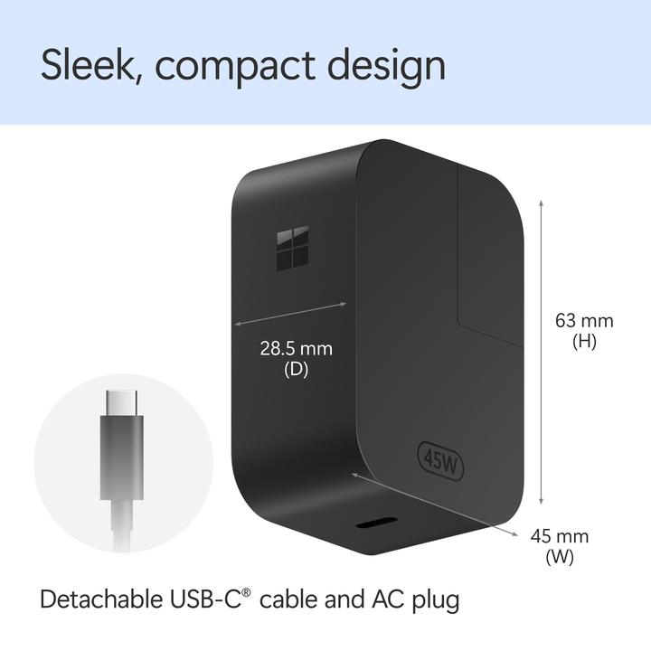 Actual product image Microsoft Surface 45W Netzteil (45 W)