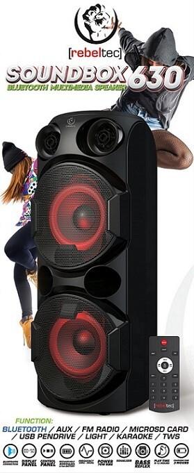 Image du produit Rebeltec Enceinte portable SoundBox 630 Bluetooth karaoke speaker (4 h, Fonctionnement sur piles)