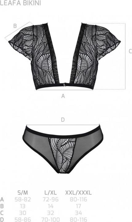 Produktbild ECO Collection Leafa Bralette Set black (L)